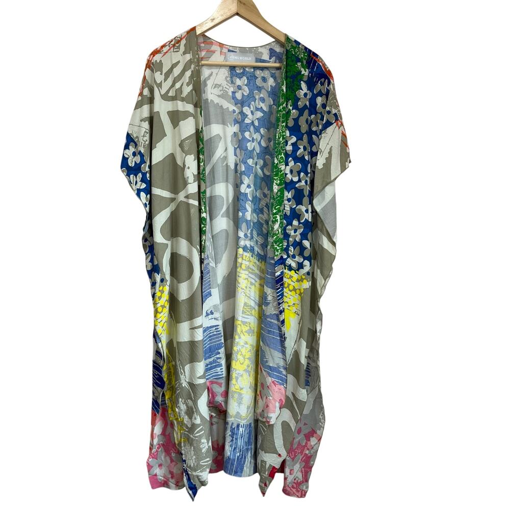 Jams World Aloha Kimono One Size Art Print Boho Resortwear Colorful Vacation